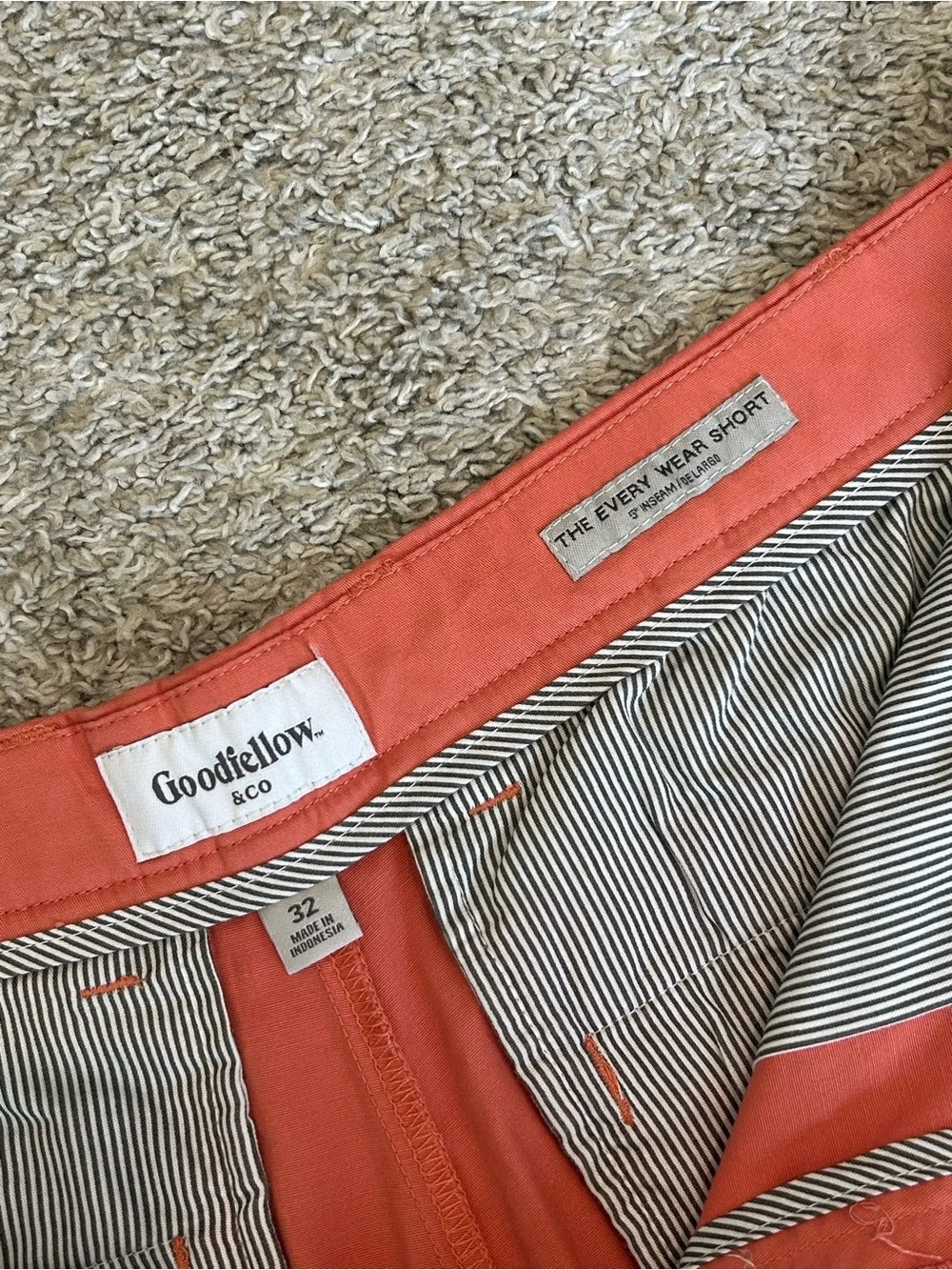 Goodfellow & Co Coral Flat-Front Men's Chino Shorts